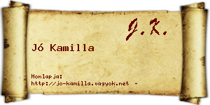 Jó Kamilla névjegykártya